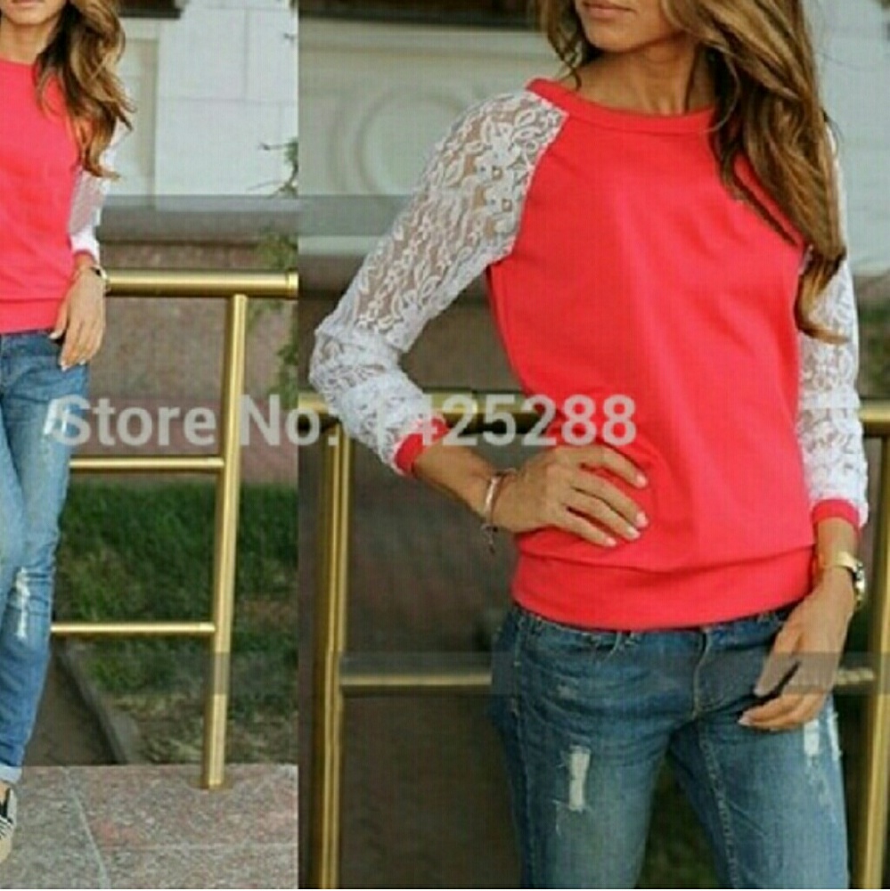 Lace Raglan Sleeve Top